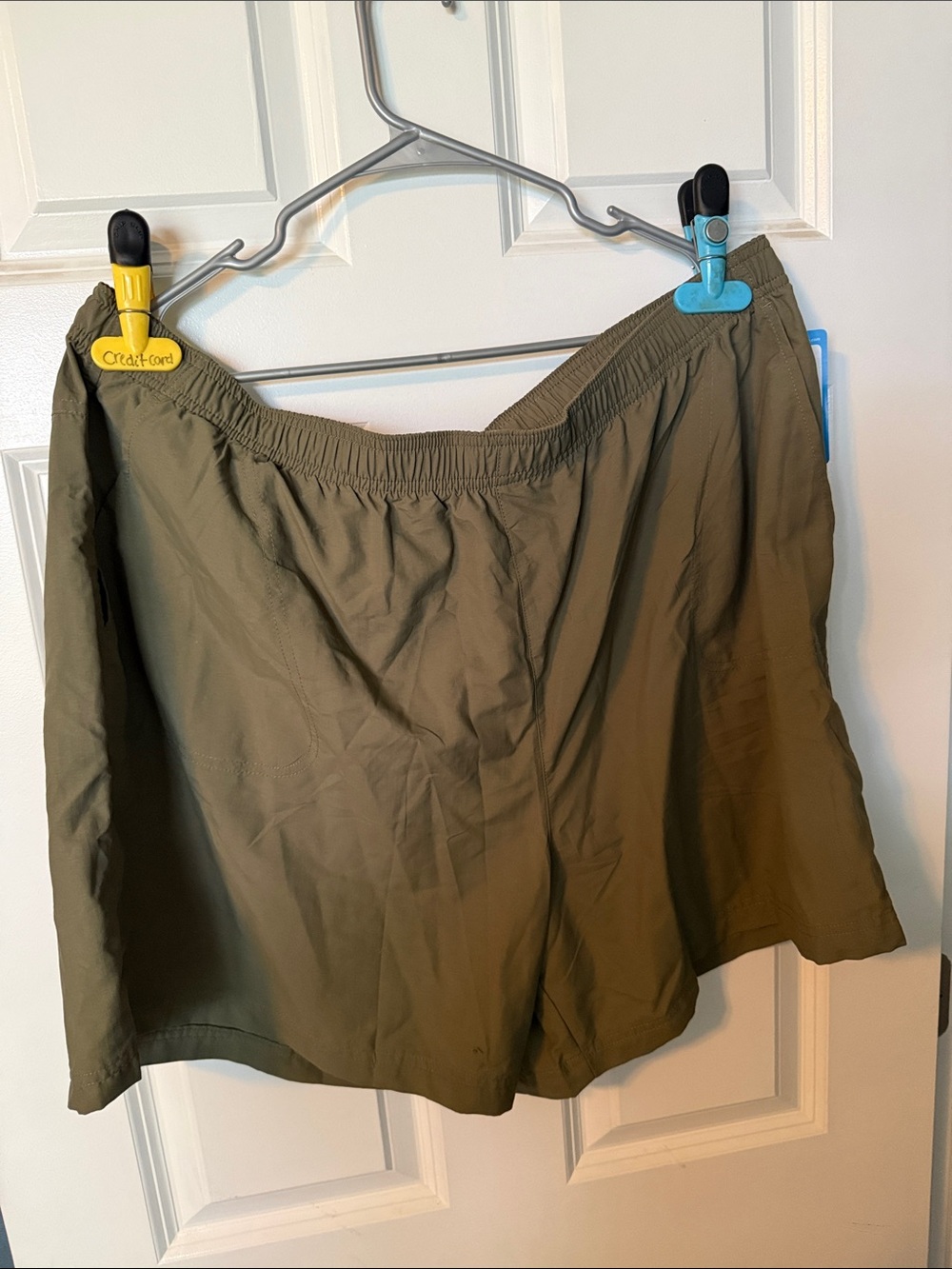Women's Elastic-Waist Olive Green Bermuda Shorts